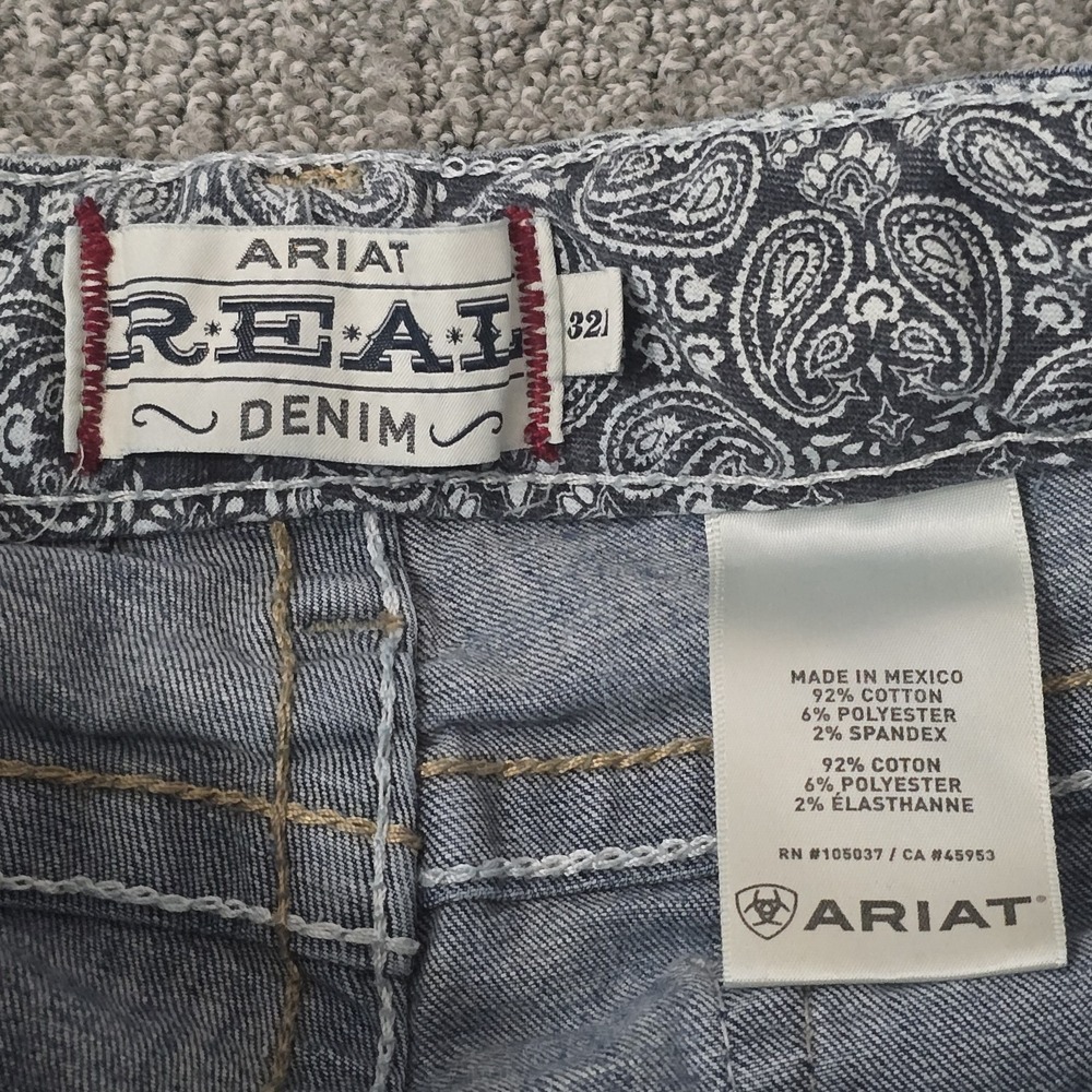Ariat REAL Womens 32L Mid Rise Whipstitch Bootcut Jeans Ocean Western - Picture 2 of 8